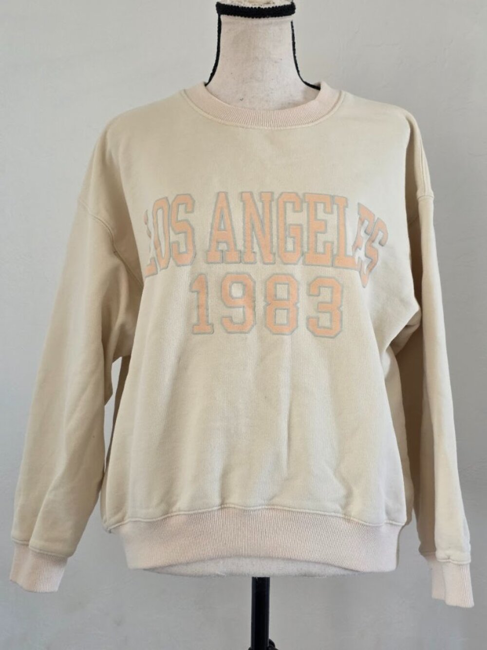 Miou Muse LA 1983 Collegiate Graphic Crew Neck Sweatshirt - Size Small